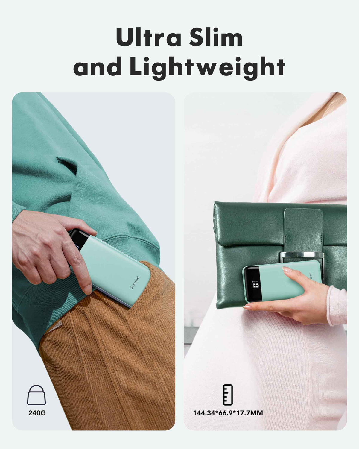 Charmast Portable Charger with Built in Cables, Power Bank with Cords Wires, Slim 10000mAh Travel Battery Pack 6 Outputs 3 Inputs 3A Fast Charging for Samsung Google Pixel LG Moto iPhone iPad 🍁 All In One Marketplace Canada