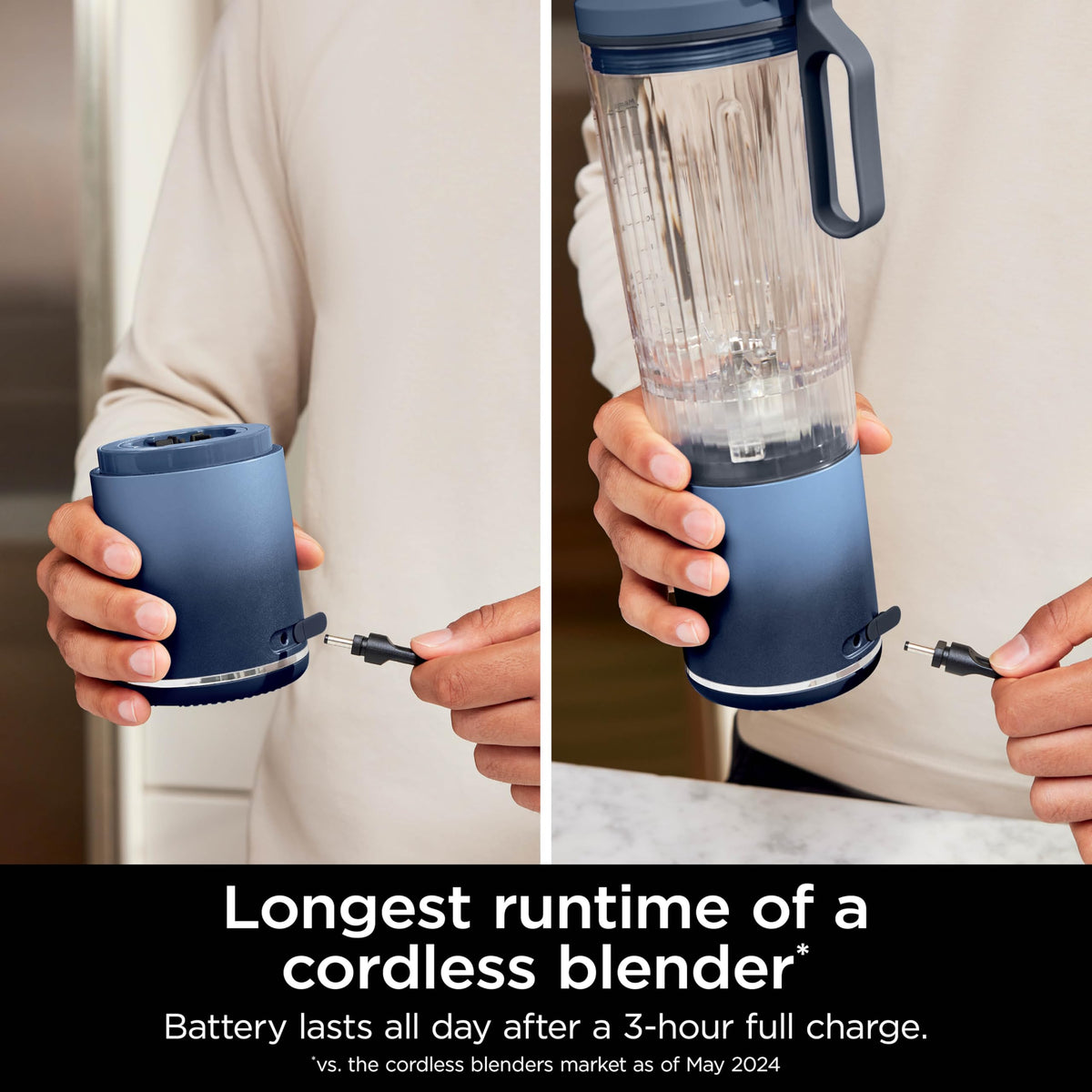 Ninja Blast Max Portable Blender, Twist & Go, 22oz/650mL, Navy, BC251CNV 🍁 All In One Marketplace Canada
