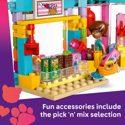 LEGO Friends Heartlake City Candy Store Building Toy - Pretend Play Set for Kids, Girls and Boys, Ages 6+ - with 2 Minidolls, a Micro-Doll, and a Cat Figure - Gift Idea for Birthday - 42649 🍁 All In One Marketplace Canada