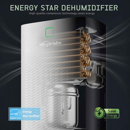 HOGARLABS 34 Pint Smart Dehumidifiers for Home and Basements, with 3 Working Modes, Overflow Protection, and Auto Shut off Restart. Ultra Silent Dehumidifier with Drain Hose and Digital Control Panel. 🍁 All In One Marketplace Canada
