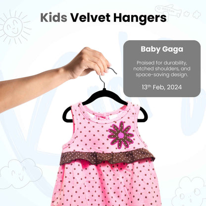 Utopia Home Baby Velvet Hangers 50 Pack, Non-Slip Baby Hangers for Kids, Infants & Toddler, Space Saving with 360-Degree Swivel Hook, Durable Small Clothes Hanger, (Black) 🍁 All In One Marketplace Canada