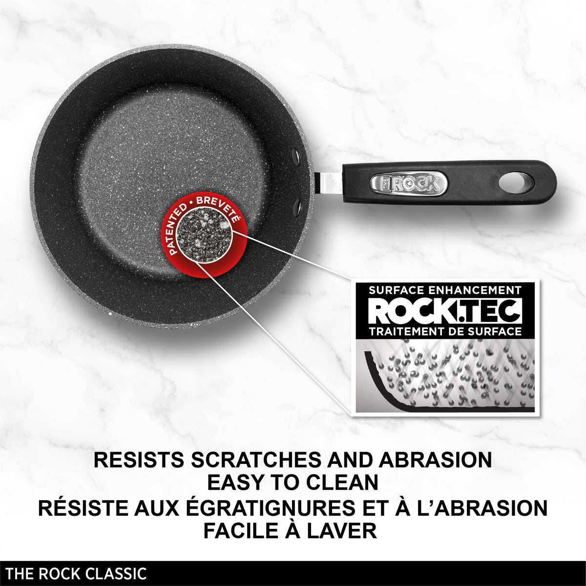 Starfrit The Rock 1.9L (2Qt) Non-Stick Saucepan - Durable Forged Aluminum - Oven Safe - PFOA Free - Easy to Clean - Black 🍁 All In One Marketplace Canada