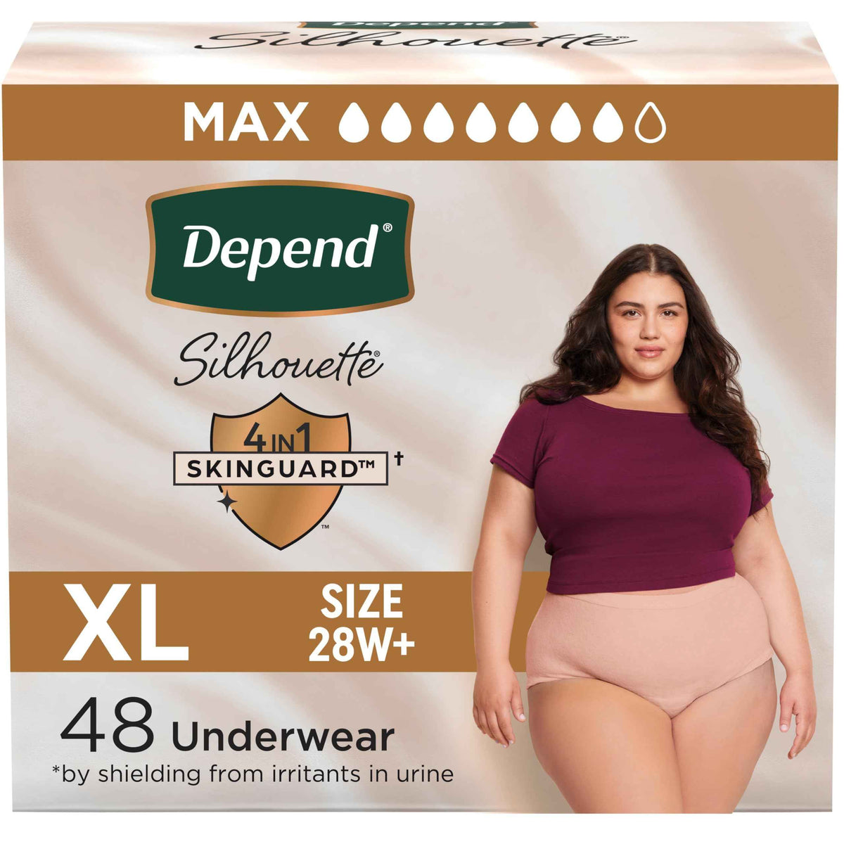 Depend Silhouette Adult Incontinence Underwear for Women, Maximum Absorbency, XL, Pink, 48 Count (2 Packs of 24) 🍁 All In One Marketplace Canada
