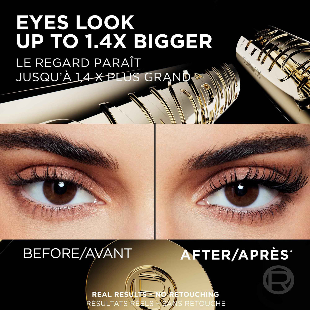 L'Oreal Paris Voluminous Panorama Mascara, Volumizing & Waterproof Mascara, Up to 1.4x Bigger-Looking Eyes, Black, 9.9 mL 🍁 All In One Marketplace Canada