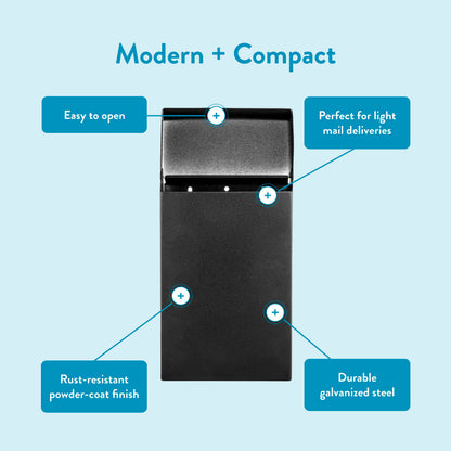 Architectural Mailboxes Modern Heritage Wall Mount Mailbox, Black, Small 🍁 All In One Marketplace Canada