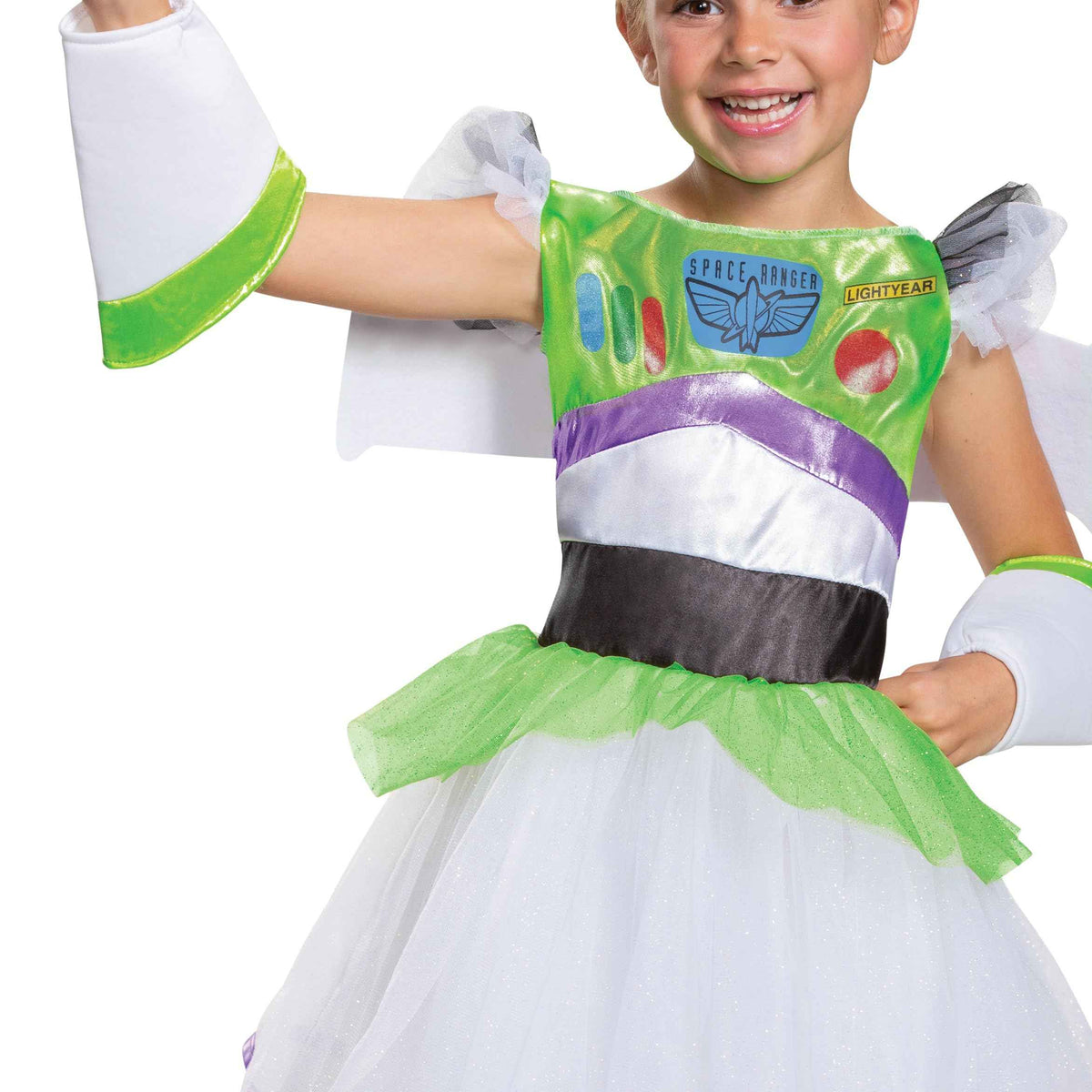 Disney Toy Story Buzz Lightyear Costume Tutu, Officially Licensed Halloween Costume Outfit, Kids Size (4-6x)