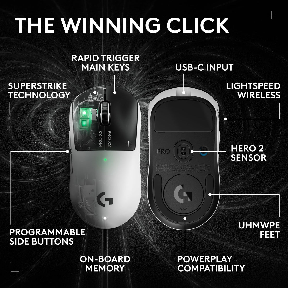 Logitech G PRO X2 SUPERSTRIKE Wireless Gaming Mouse - Black/White 🍁 All In One Marketplace Canada