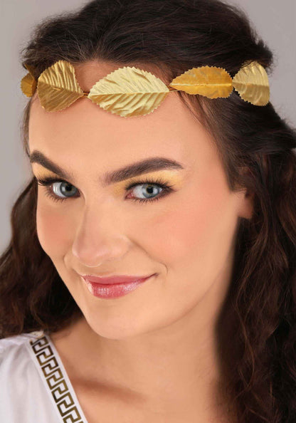Dreamgirl Adult Womens Venus Greek Goddess Costume, Halloween Costume, White/Gold, Multicolor, Medium
