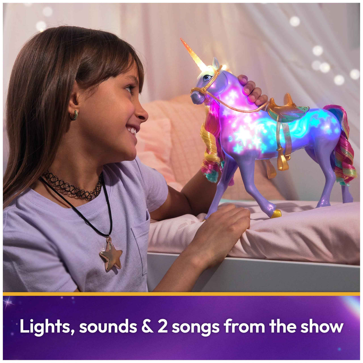 Unicorn Academy, Interactive Rainbow Light-up Wildstar with Lights, Sounds & Music, Easter Gifts Idea, Dolls & Unicorn Toys for Girls Ages 4 and up 🍁 All In One Marketplace Canada