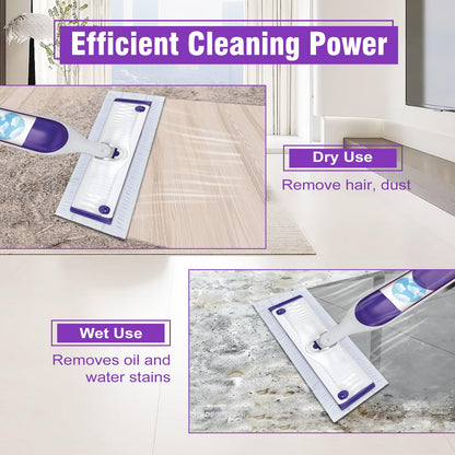 30 Pack Disposable Power Mop Refills Pads for Swiffer Power Mop,Spray Wet Pads Refill for Swiffer,Disposable Swifter Mopping Pads Refills for Multi-Surface Floor Cleaning (Purple-30) 🍁 All In One Marketplace Canada