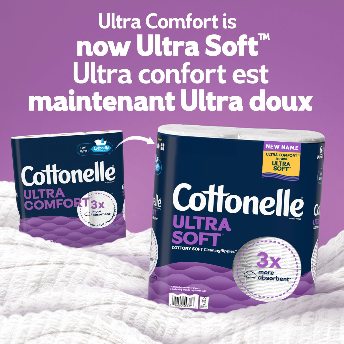 Cottonelle Toilet Paper, 24 Family Mega Rolls = 108 Regular Rolls (4 Packs of 6), Ultra Soft (Formerly Ultra Comfort), Soft Bathroom Tissue, 296 Sheets per Roll, Packaging May Vary 🍁 All In One Marketplace Canada