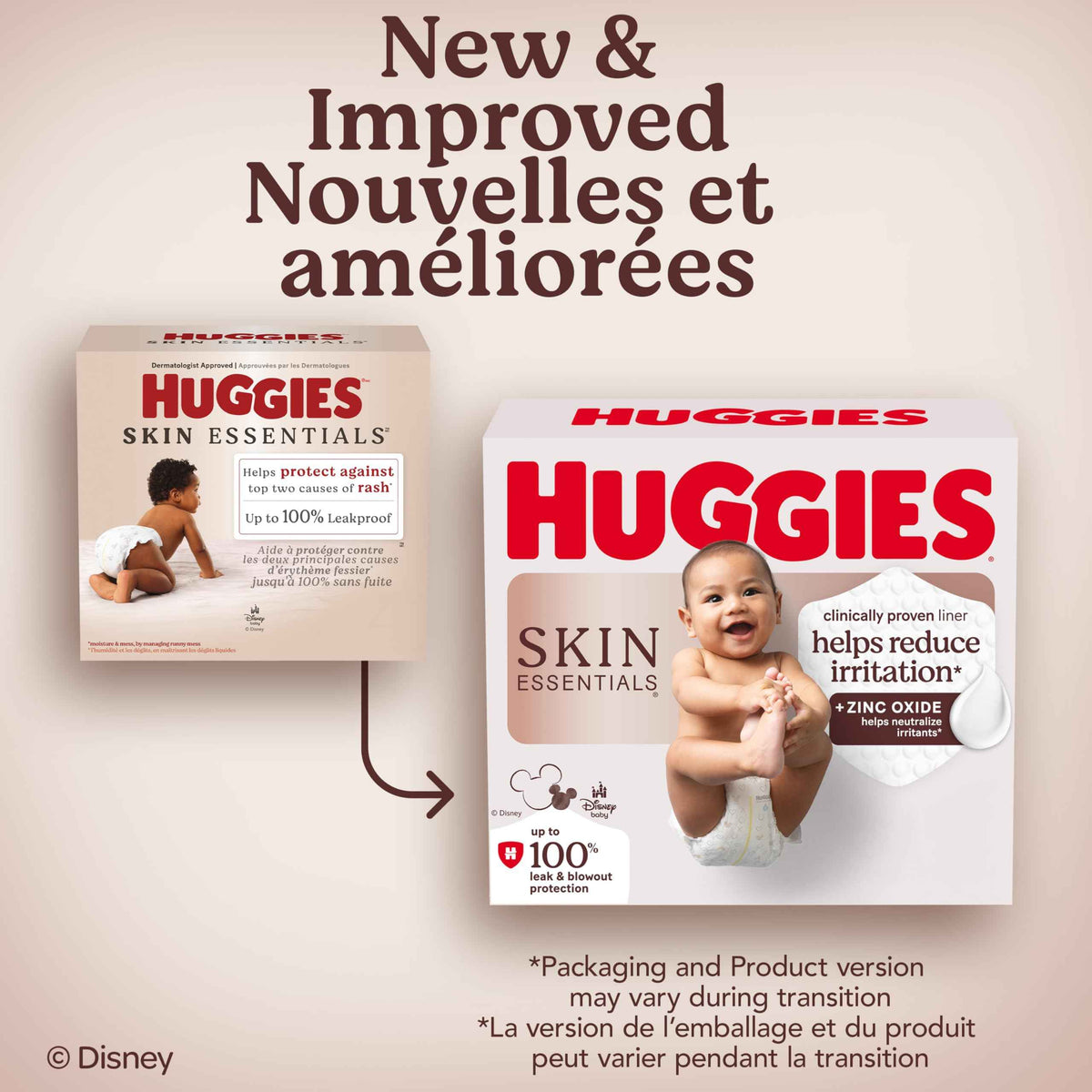 Huggies Size 1 Diapers, Skin Essentials Baby Diapers, Size 1 (8-14 lbs), 204 Count (3 Packs of 68), Packaging May Vary 🍁 All In One Marketplace Canada