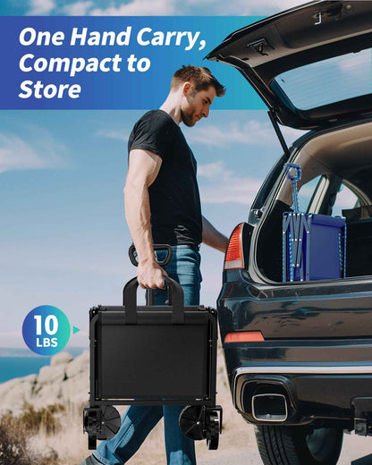 Small WiseBegan Collapsible Wagon with Wheels, Foldable Dog Wagon Carts with 200lbs Load Capacity, Utility Shopping Cart, Black, 28.0" x 17.0" x 36.0" 🍁 All In One Marketplace Canada