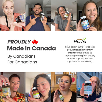 Herba Glutathione Supplement 500mg - 60 Vegetable Capsules | L Glutathione Reduced Active Form | Super Glutathione 500mg Capsule for Antioxidants | >98.5% Purity | Made in Canada 🍁 All In One Marketplace Canada