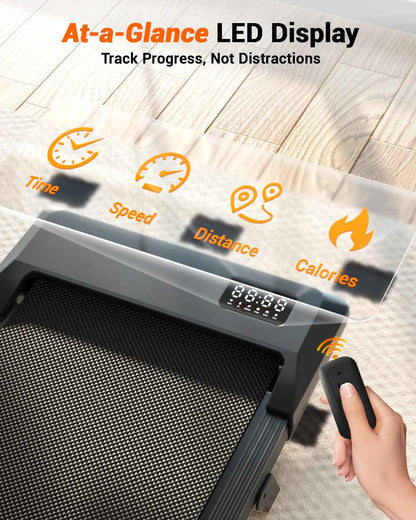 DeerRun 3-in-1 Incline Walking Pad, Under Desk Treadmill with 6% Incline, 2.5HP Quiet Portable Walking Machine for Home Office, 300 lbs Capacity, LED Display & Smart App, Ready-to-Use 🍁 All In One Marketplace Canada