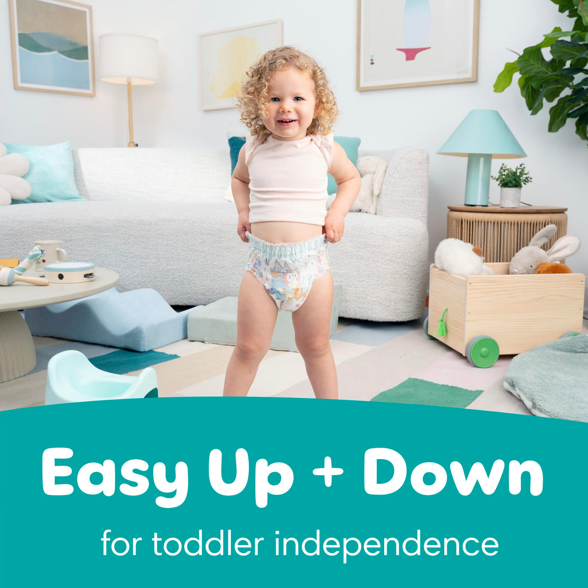 Pampers Easy Ups Girls & Boys Potty Training Pants, Size 7 (5T6T), 46 Count, Bluey Absorbent Training Underwear, Up to 100% Leakproof Day and Night, Hypoallergenic 🍁 All In One Marketplace Canada