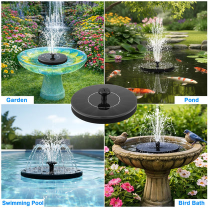 FYDGTPI Solar Fountain, Floating Solar Water Pump with 6 Nozzles & 4 Fixed Pipes, Solar Fountain for Bird Bath, Garden, Pond, Pool 🍁 All In One Marketplace Canada