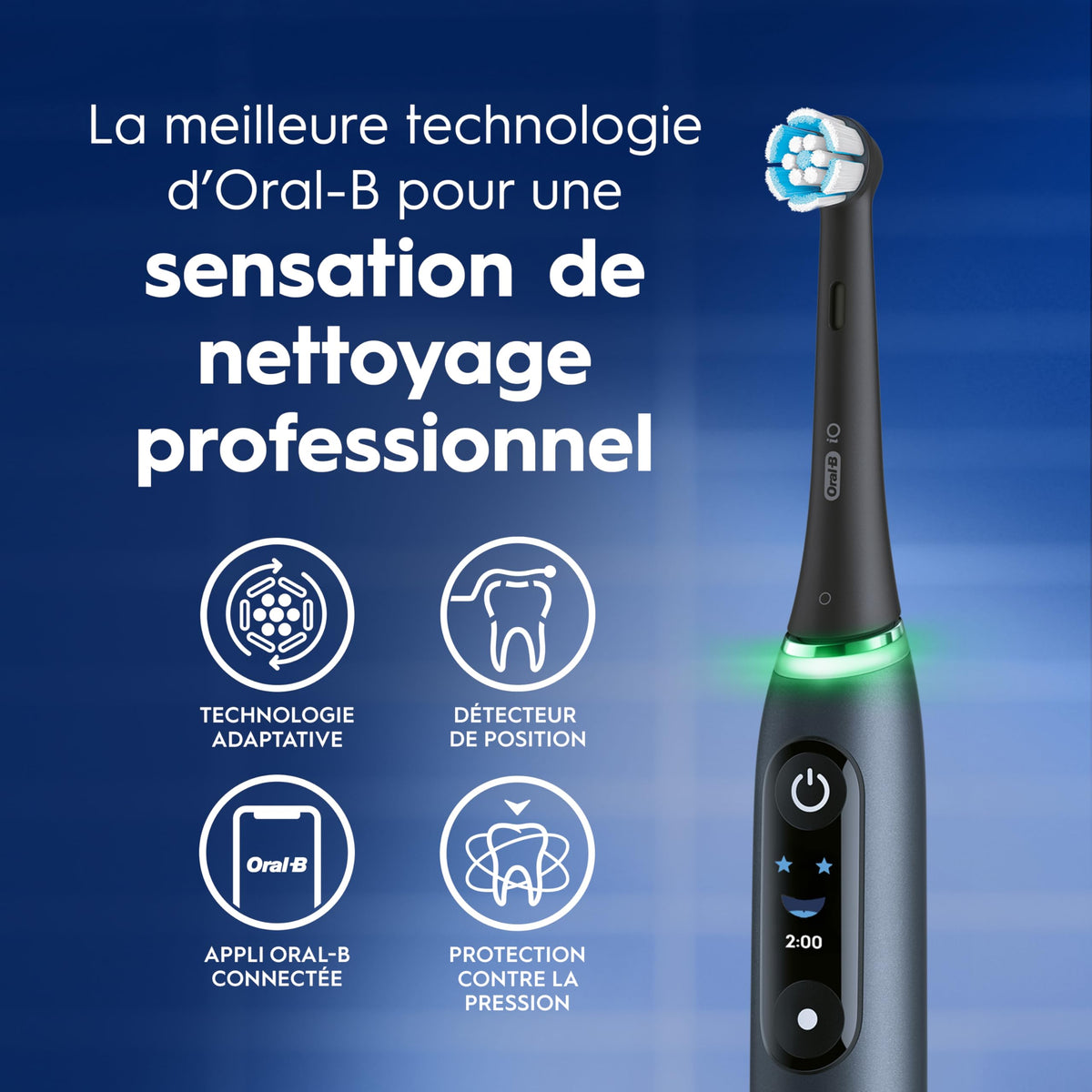 Oral-B iO9 Electric Toothbrush, for the Ultimate Professional Clean Feel, Aquamarine, Rechargeable Electric Toothbrushes, iO Series 9 with 1 Power Toothbrush, 4 Brush Heads, and 1 Charging Travel Case 🍁 All In One Marketplace Canada