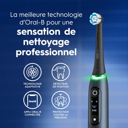 Oral-B iO9 Electric Toothbrush, for the Ultimate Professional Clean Feel, Aquamarine, Rechargeable Electric Toothbrushes, iO Series 9 with 1 Power Toothbrush, 4 Brush Heads, and 1 Charging Travel Case 🍁 All In One Marketplace Canada