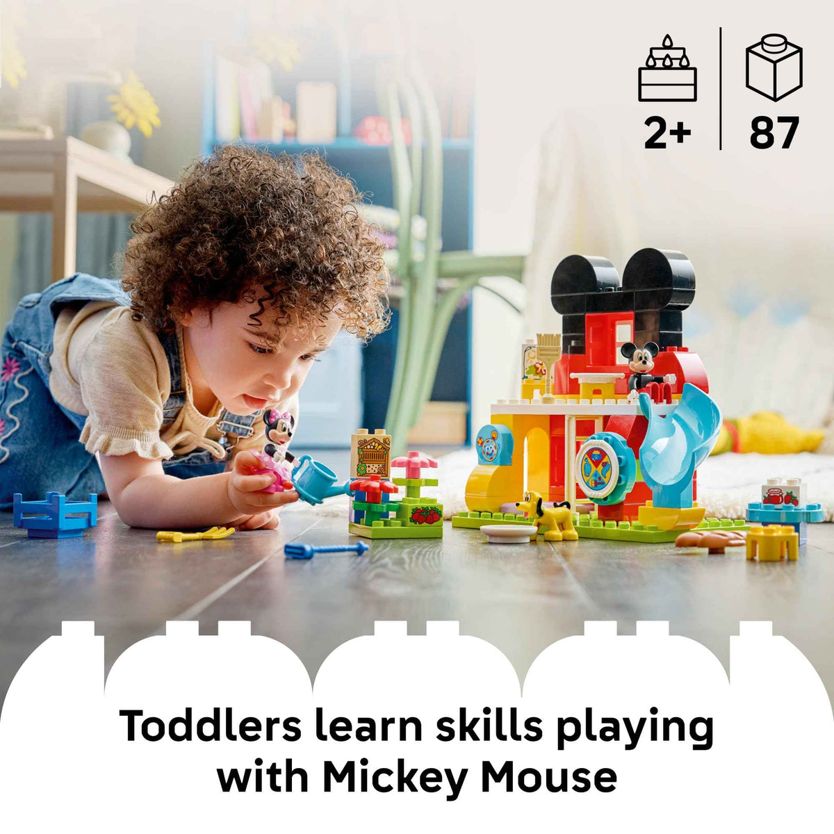 LEGO DUPLO Disney Mickey Mouse Clubhouse with Minnie & Pluto Building Toy - Fine Motor Skill Toy for Toddlers, Ages 2+ - Mickey Mouse Toy for Boys & Girls - Birthday Gift for Kids - 10465 🍁 All In One Marketplace Canada