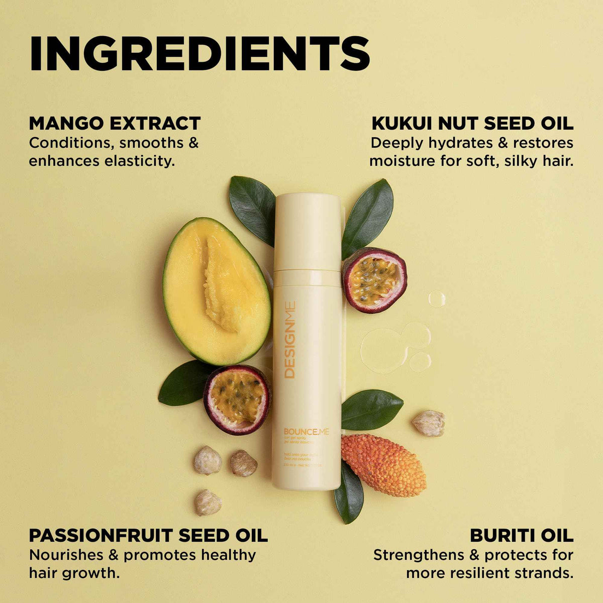 Design.Me BOUNCE.ME Curling Gel Spray | Frizz-Free Curl Defining Gel - Refresh Curls, Waves, Coils | Non-Crunchy, Non-Sticky Formula - Climate Control Styling, 7.77Oz 🍁 All In One Marketplace Canada