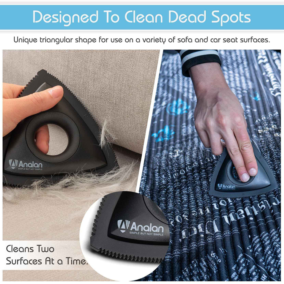 Analan Mini Pet Hair Remover for Car Detailing Dog Hair Tool Brush(Black) 🍁 All In One Marketplace Canada
