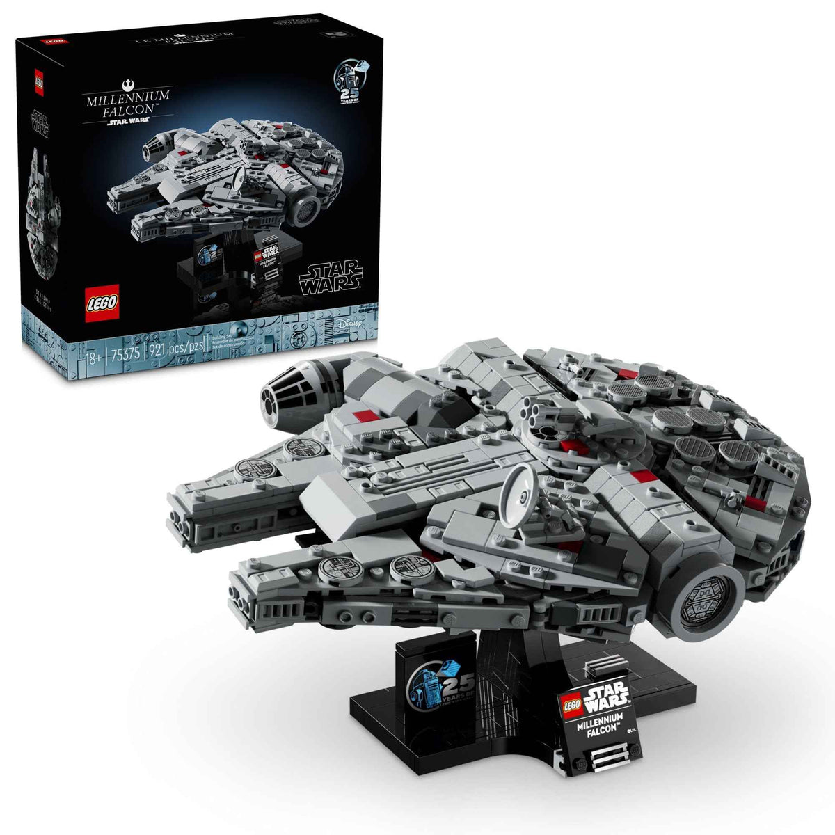 LEGO Star Wars Millennium Falcon A New Hope 25th Anniversary Collectable Model - DIY Building Sets for Adults, Men & Women, Ages 18+ - Comes with Display Stand - Star Wars Gift - 75375 🍁 All In One Marketplace Canada