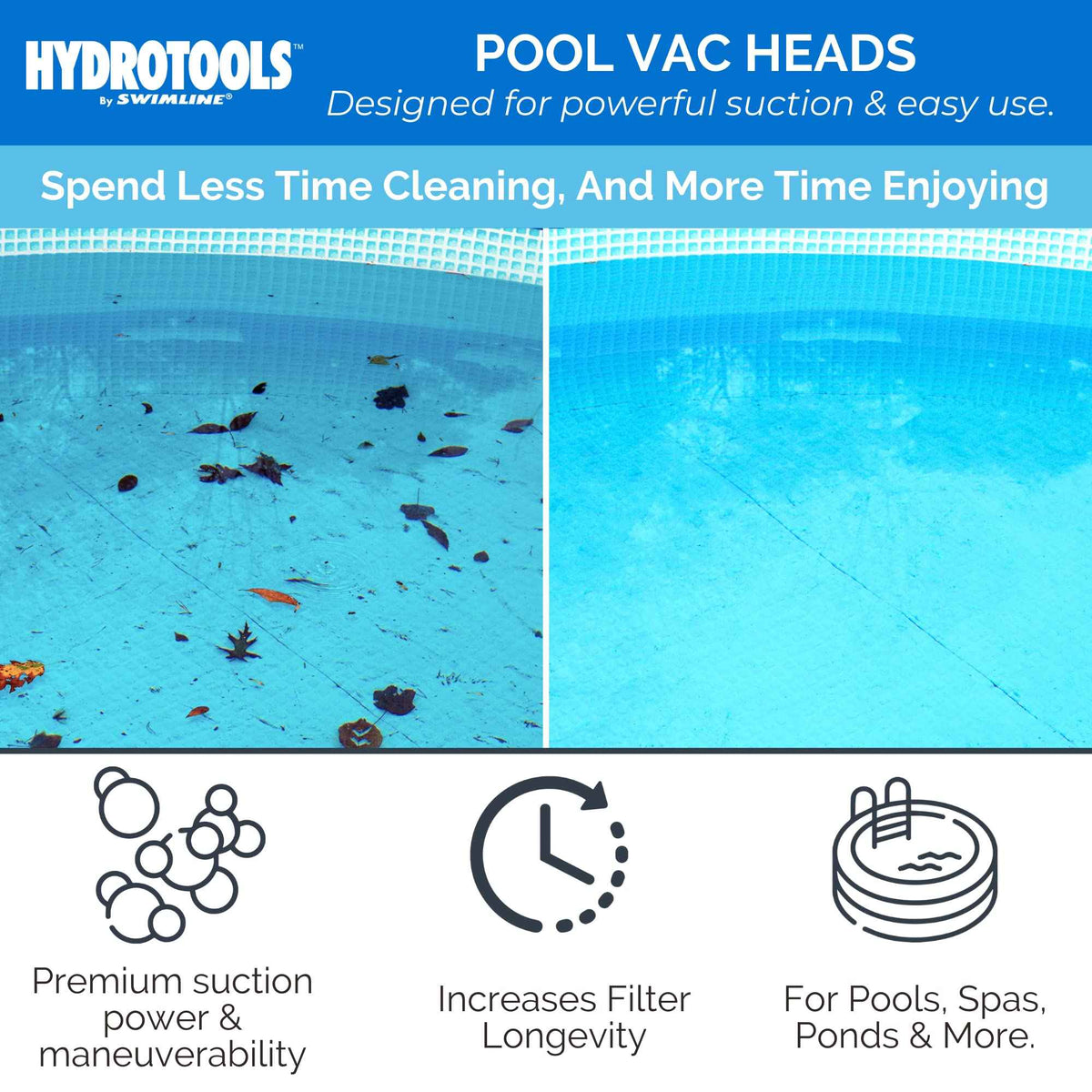 Solstice by International Leisure Products Swimline Hydro Tools 8145 Clear Weighted Triangle Pool Vacuum Head 🍁 All In One Marketplace Canada