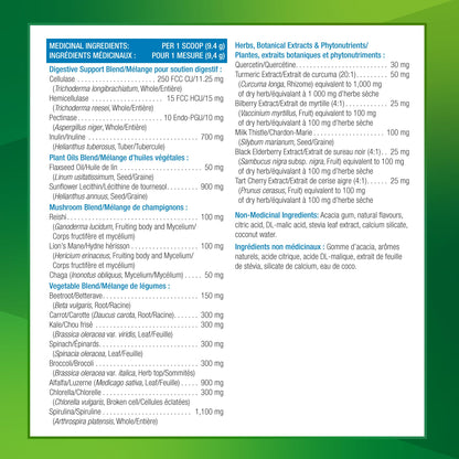 Progressive VegeGreens Pineapple Coconut, Vegan Canadian-Made Superfoods + Daily Greens with 23 Whole Foods, Adaptogens, Anti-Inflammatory, Antioxidants & Digestive Support for Energy and Immunity, 530 g 🍁 All In One Marketplace Canada