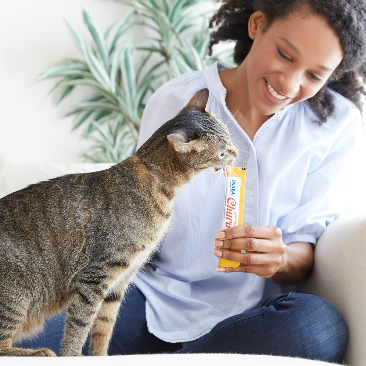 INABA Churu Cat Treats, Lickable, Squeezable Creamy Purée Cat Treat with Green Tea Extract & Taurine, 14 Grams Each Tube, 50 Tubes, Chicken & Seafood Variety 🍁 All In One Marketplace Canada