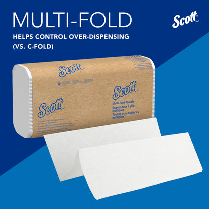Scott Professional Universal Multifold Paper Towels, Bulk (03650), Absorbency Pockets, 9.2"x9.4", Compressed, Compact (250 Sheets/Pack, 12 Packs/Case, 3,000 Sheet Total) 🍁 All In One Marketplace Canada