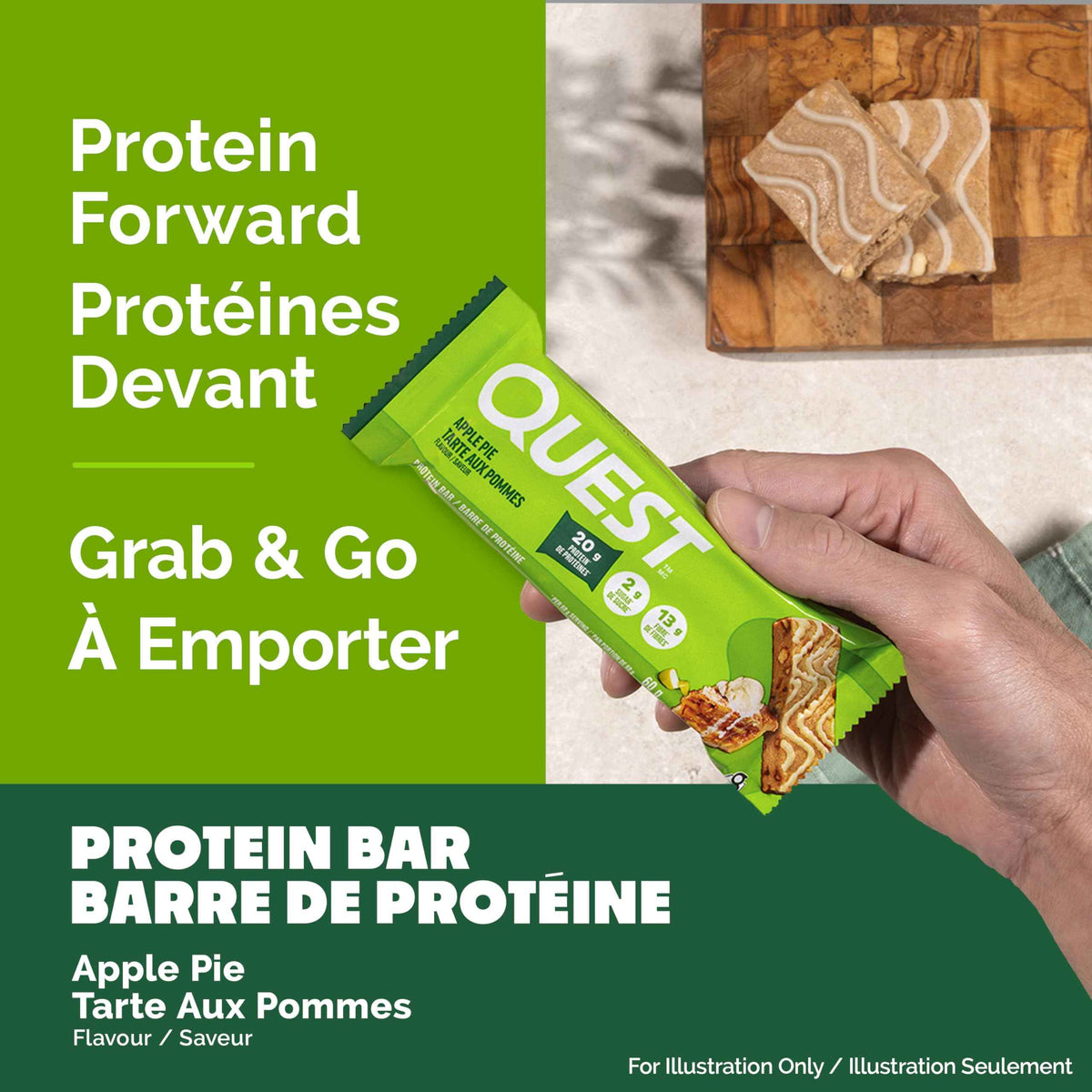 Quest Nutrition Apple Pie Flavored Protein Bar, High Protein, High Fibre, Gluten Free, 12ct 🍁 All In One Marketplace Canada