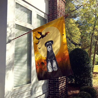 Caroline's Treasures BB4300CHF Halloween Standard Schnauzer Black Grey Flag Canvas House Size, Large, Multicolor