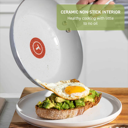 T-Fal Refresh Ceramic Nonstick 12-Piece Cookware Set, Oven Safe Up to 350ºF, Includes Stockpot, Griddle, Frying Pan, Utensils, Ceramic Cookware, Mint Green 🍁 All In One Marketplace Canada