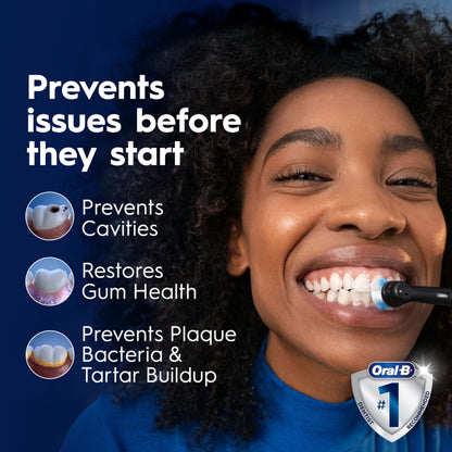 Oral-B iO Electric Toothbrush, Deep Clean + Protect, Rechargeable, Sapphire Blue with Visible Pressure Sensor, 5 Cleaning Settings, 2 Min Timer, a iO Series 7 Toothbrush, 2 Replacement Brush Heads, and Charging Travel Case 🍁 All In One Marketplace Canada