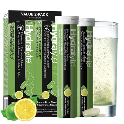 Hydralyte Electrolyte Tablets | Lemon Lime Flavored Electrolytes | Pre-Workout and Post-Workout Hydration Solution to Enhance Performance and Maximize Recovery | (2 Tablets per Serving, 40 Count) 🍁 All In One Marketplace Canada