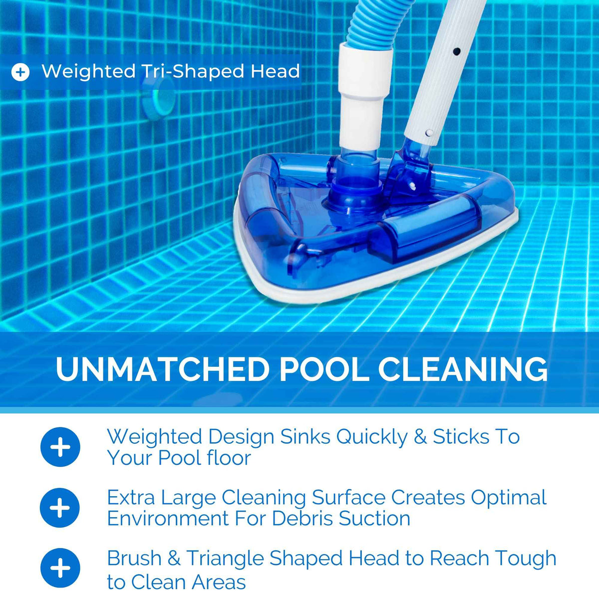 Solstice by International Leisure Products Swimline Hydro Tools 8145 Clear Weighted Triangle Pool Vacuum Head 🍁 All In One Marketplace Canada