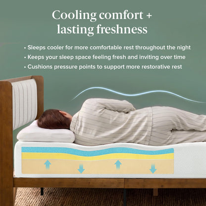 Zinus Full Mattress - 8 Inch Green Tea Cooling Gel Memory Foam Mattress, Pressure Relief, for Cool Sleep, CertiPUR-US Certified Foam, Mattress in a Box, 10-Year Warranty, Full Size 🍁 All In One Marketplace Canada