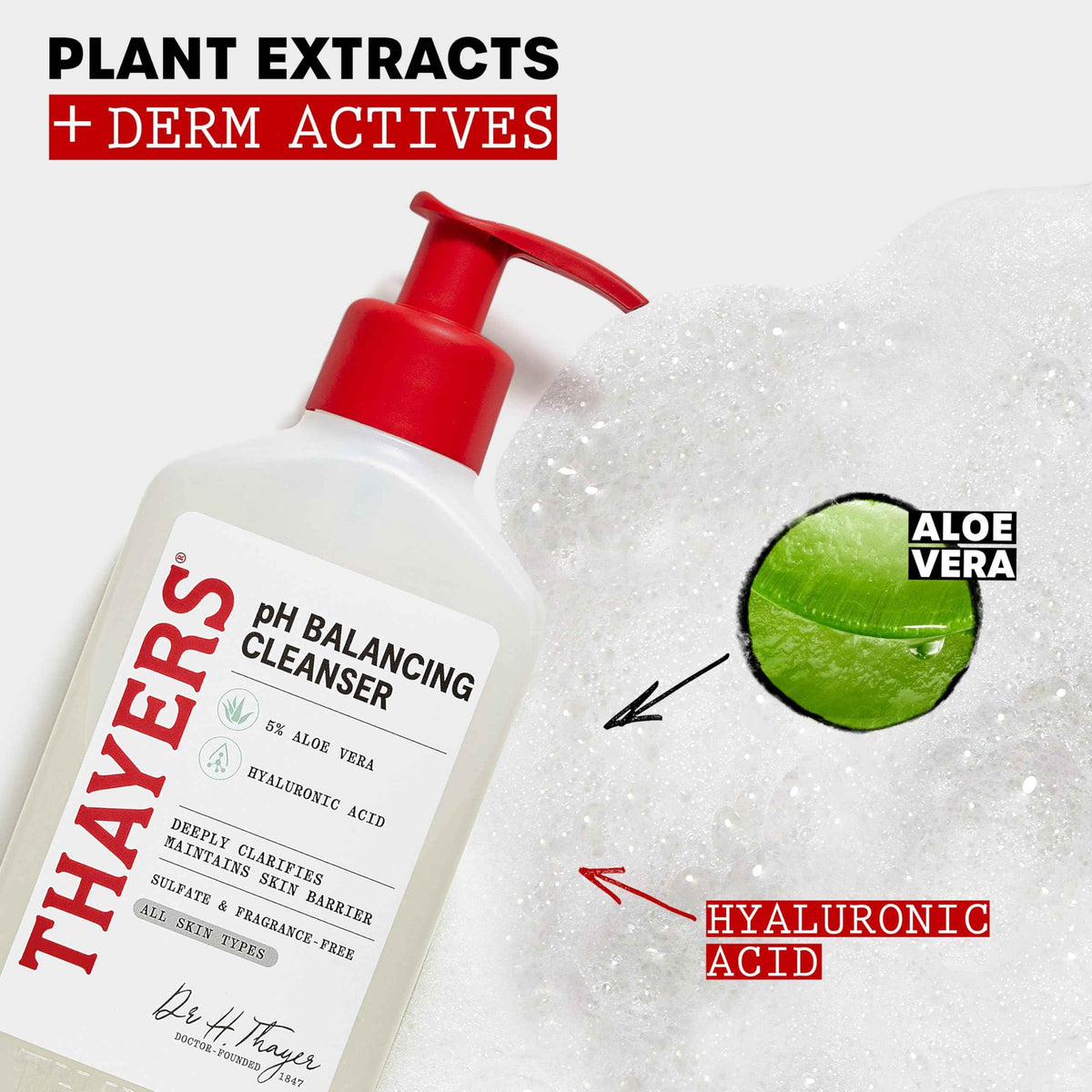 THAYERS pH Balancing Daily Cleanser, Face Wash with Aloe Vera, Gentle and Hydrating Skin Care for Dry, Oily, or Acne Prone Skin, 237ml 🍁 All In One Marketplace Canada