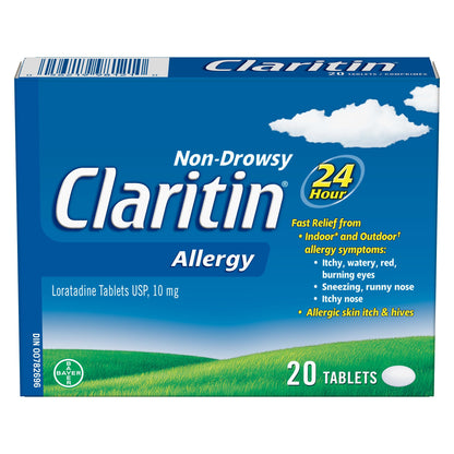Claritin Allergy Medicine, 24-Hour Non-Drowsy Relief 10 mg, 20 Tablets 🍁 All In One Marketplace Canada