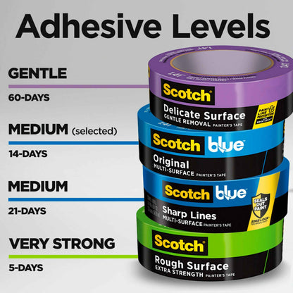 Scotch Painter’s Tape ScotchBlue Original Painter's Tape, Multi-Surface, 36 mm (4 Rolls) - 2090-1.41 Inch X 60 Yards, Blue (2090-36EP4) 🍁 All In One Marketplace Canada