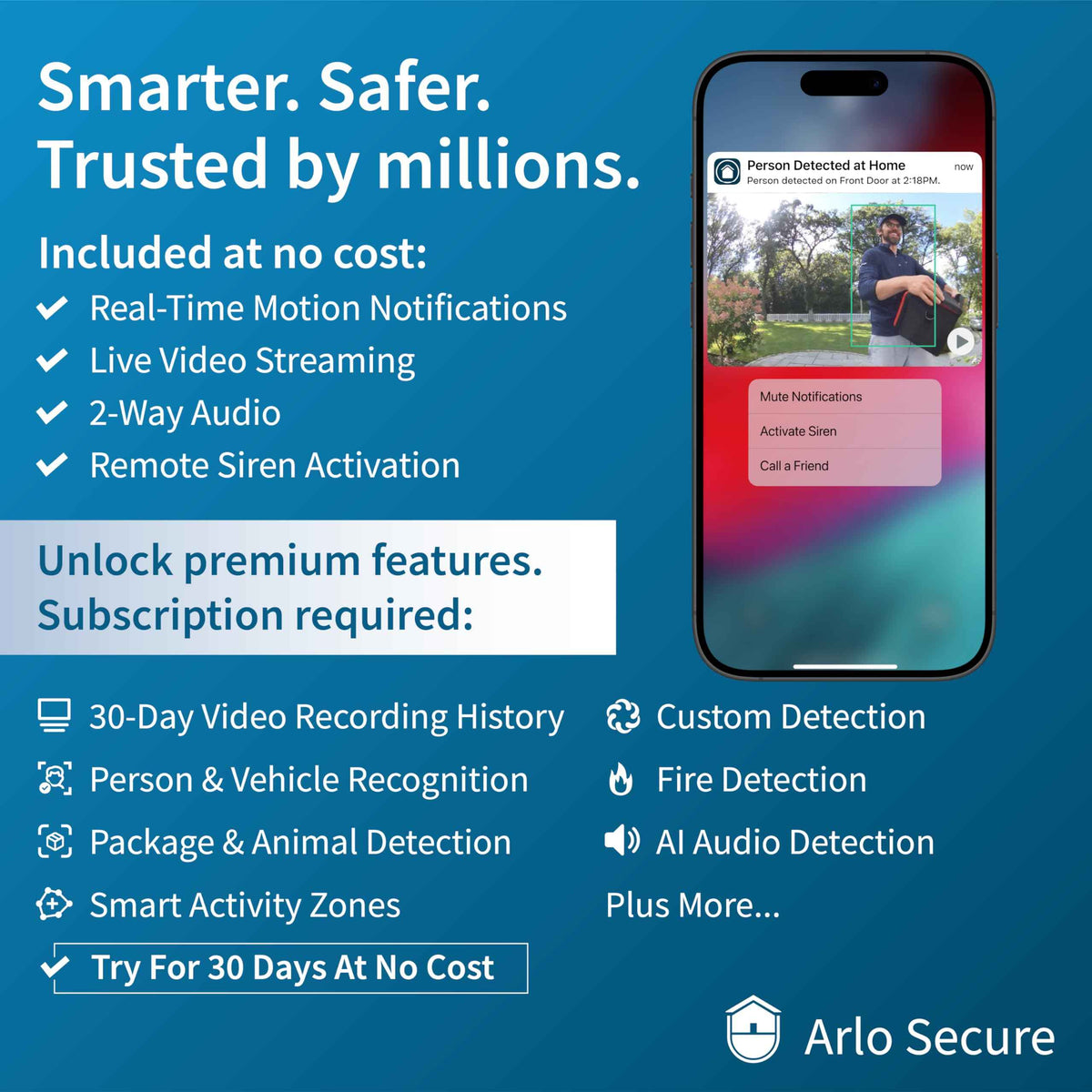 Arlo Essential Security Camera 2K (3rd Gen, 2025 Release) - Wireless Outdoor Camera, Battery Power, Person Recognition, Package Detection, Animated Preview, 1-Month Trial of Secure Plan, 2 Cam, White 🍁 All In One Marketplace Canada