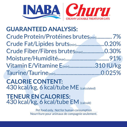 INABA Churu Cat Treats, Lickable, Squeezable Creamy Purée Cat Treat with Green Tea Extract & Taurine, 14 Grams Each Tube, 24 Tubes (4 per Pack), Chicken Recipe 🍁 All In One Marketplace Canada