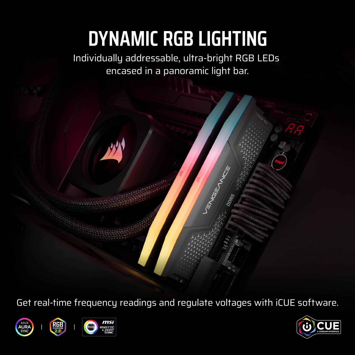 CORSAIR Vengeance RGB RS DDR5 RAM 32GB (2x16GB) Up to 6000MHz CL36-44-44-96 1.35V AMD Expo Intel XMP Computer Desktop Memory – Gray (CMG32GX5M2E6000Z36) 🍁 All In One Marketplace Canada