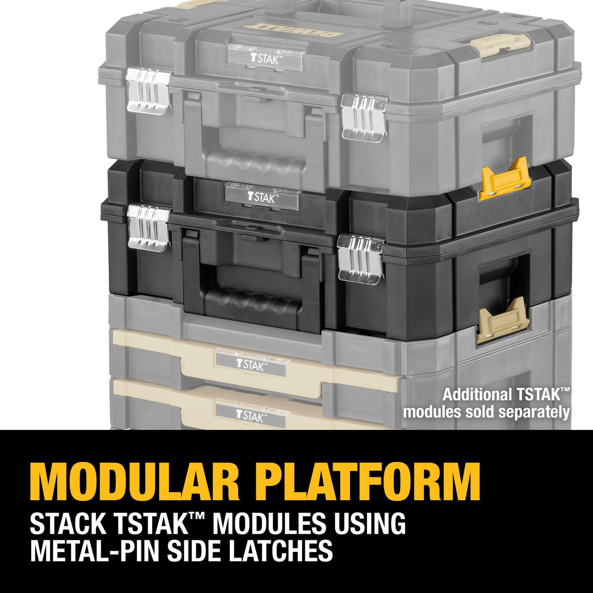 DEWALT Tool Box, TSTAK II, Flat Top (DWST17807) , Black 🍁 All In One Marketplace Canada