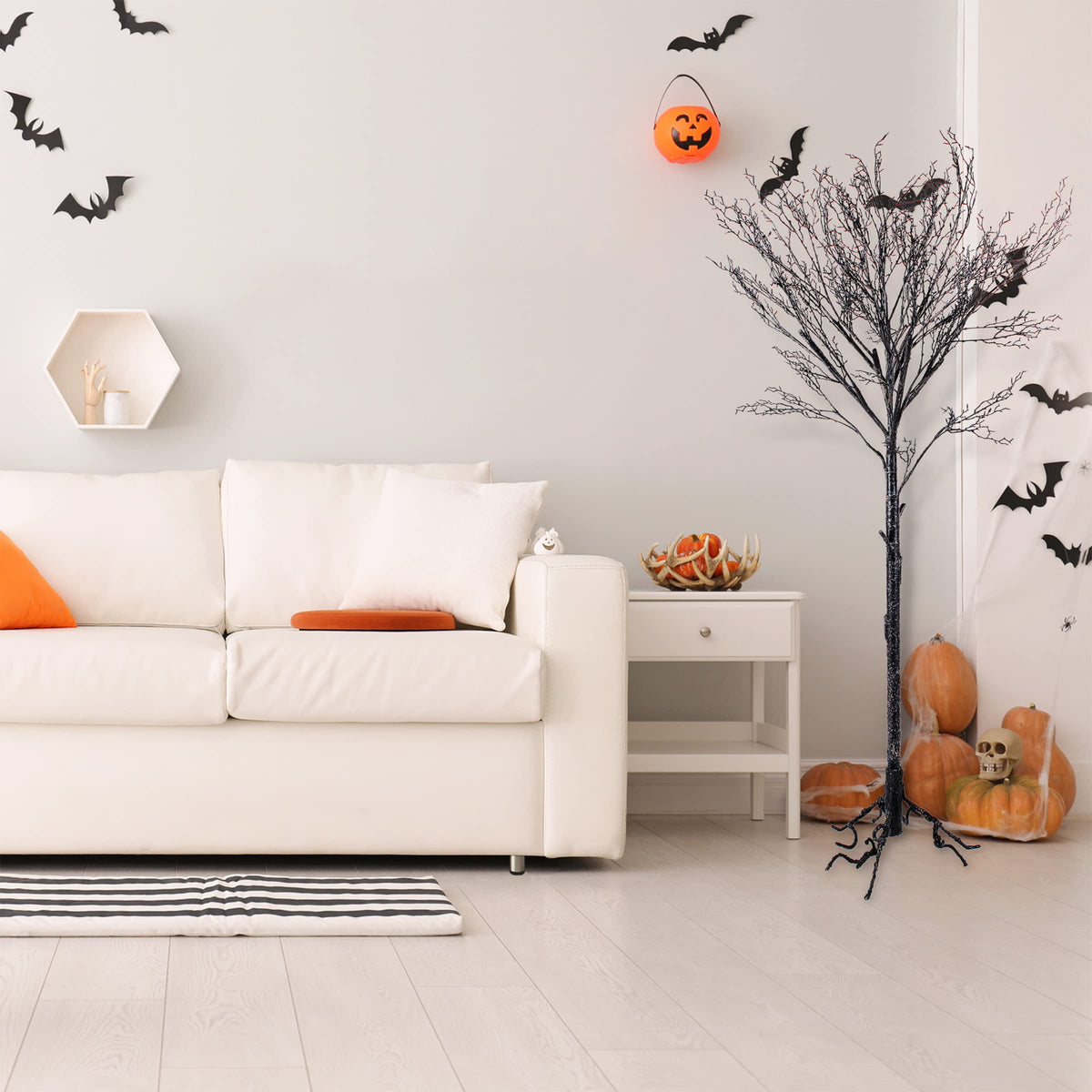 National Tree Company Artificial Tree Decoration, Black, Leafless, Includes Stand, Halloween Collection, 68 Inches
