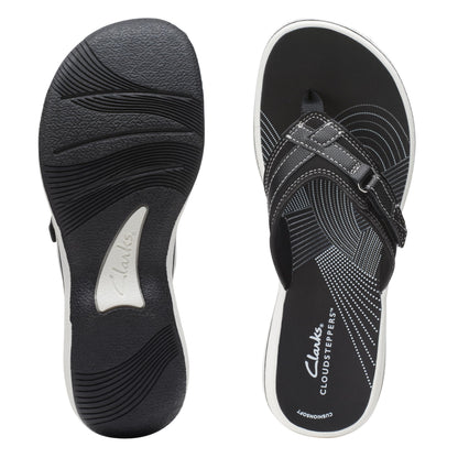 Clarks Cloudsteppers Women's Breeze Sea Flip-Flop, Black Synthetic, 6 Medium US 🍁 All In One Marketplace Canada
