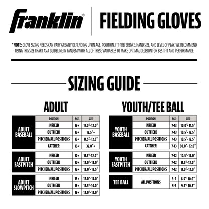 Franklin Sports Baseball and Softball Glove - Fieldmaster Adult + Youth Baseball Gloves - Mens + Womens Infield + Outfield Mitt - Right Hand Throw - 10.5" 🍁 All In One Marketplace Canada