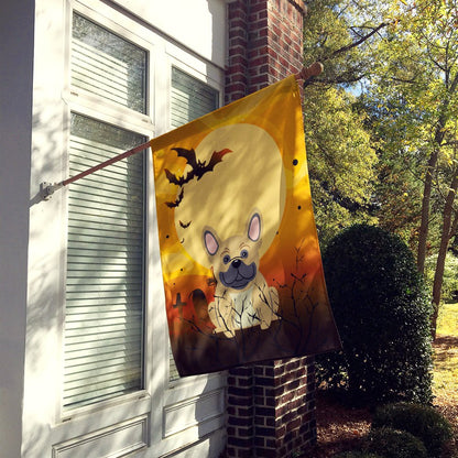 Caroline's Treasures BB4276CHF Halloween French Bulldog Cream Canvas House Size Flag, Large, Multicolor