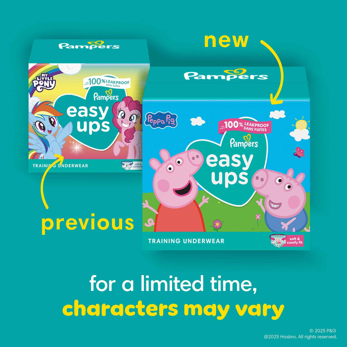 Pampers Easy Ups Training Underwear Peppa Pig Size 6 4T-5T, 1 Pack (Count of 56) 🍁 All In One Marketplace Canada